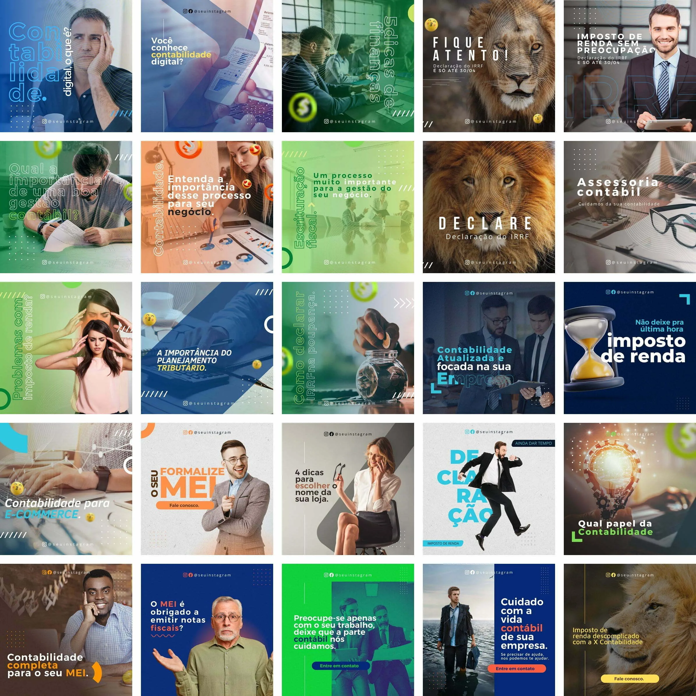 Pack Canva Contabilidade Contabil 50 Modelos Editáveis+ Bônus