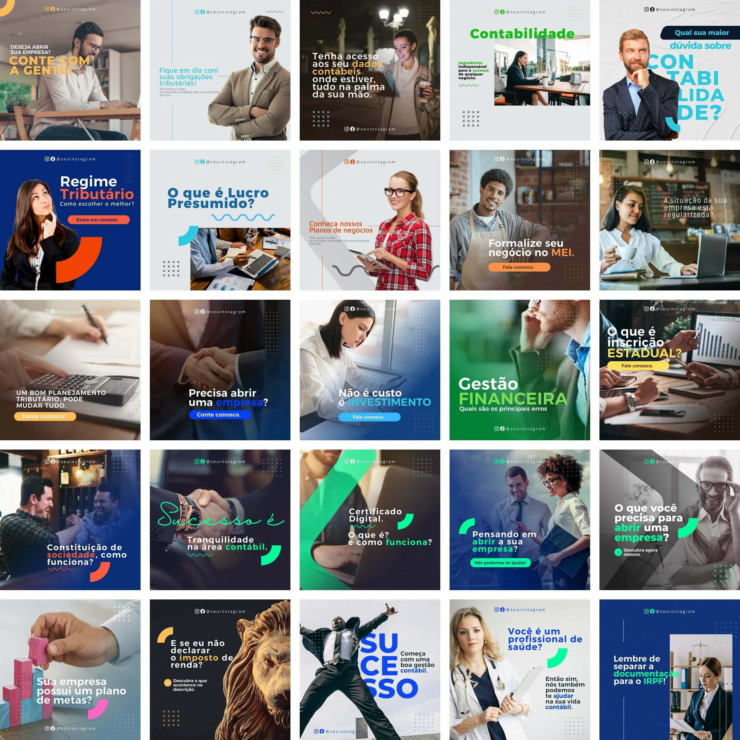 Pack Canva Contabilidade Contabil 50 Modelos Editáveis+ Bônus