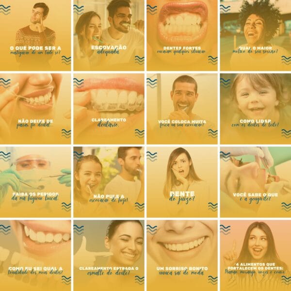 Pack Canva Dentista Odonto 200 Modelos Editáveis+ Legendas