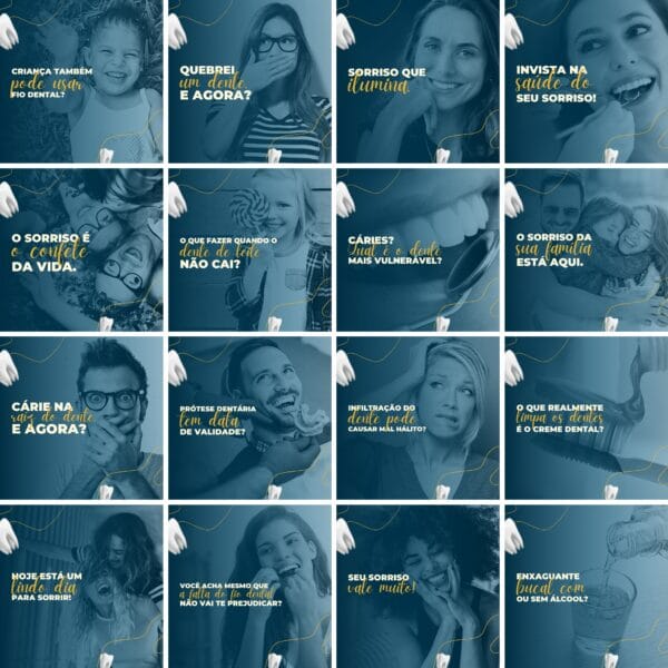 Pack Canva Dentista Odonto 200 Modelos Editáveis+ Legendas