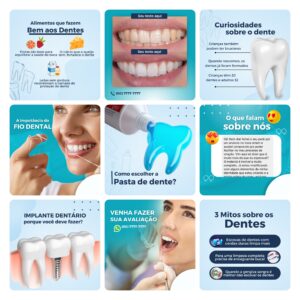 Pack Canva Dentista Odonto 30 Modelos Editáveis+ Bônus