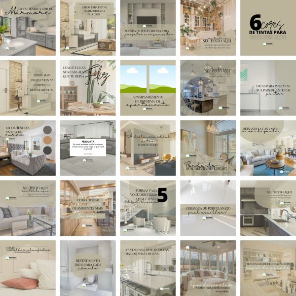 Pack Canva Designer Interior 2.0 25 Modelos Editáveis+ Bônus