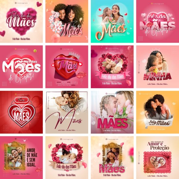 Pack Canva Dia das Mães 32 Modelos Editáveis+ Bônus