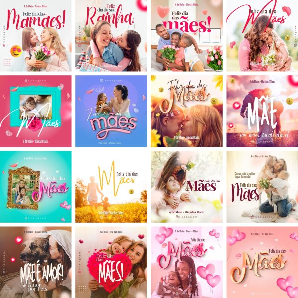 Pack Canva Dia das Mães 32 Modelos Editáveis+ Bônus