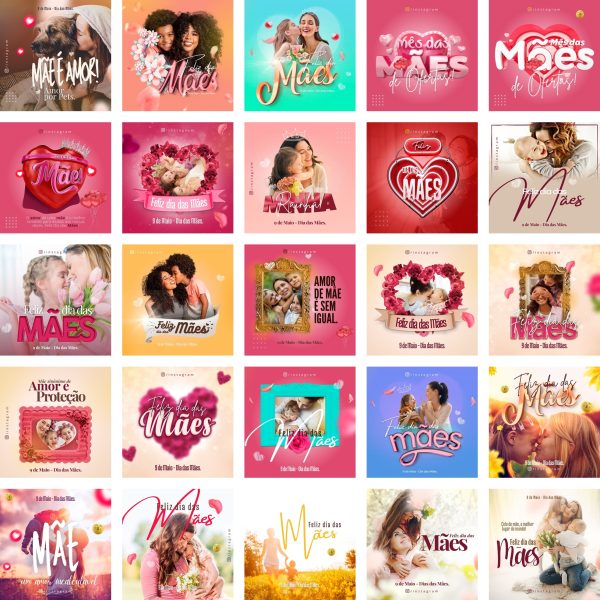 Pack Canva Dia das Mães 42 Modelos Editáveis+ Bônus