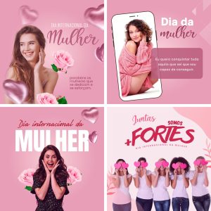 Pack Canva Dia das Mulheres 10 Modelos Editáveis+ Bônus