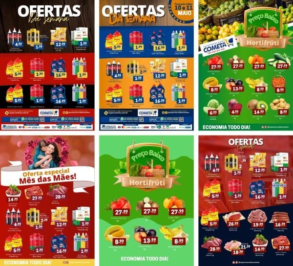 Pack Canva EncModelos EditáveisSupermercado 20 Artes