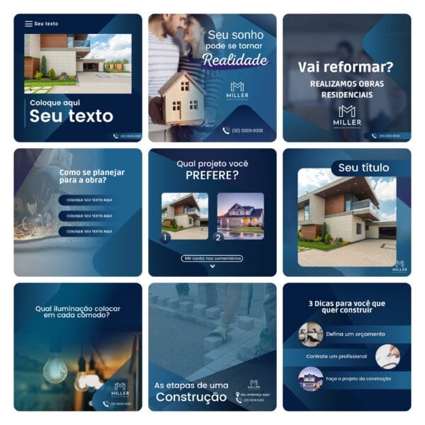 Pack Canva Engenharia Civil 30 Modelos Editáveis+ Bônus