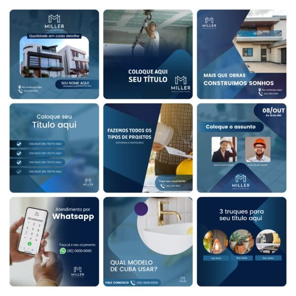 Pack Canva Engenharia Civil 30 Modelos Editáveis+ Bônus