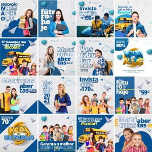Pack Canva Escola Volta As Aulas 15 Modelos Editáveis+ Bônus