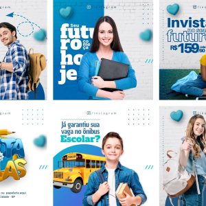 Pack Canva Escola Volta As Aulas 6 Modelos Editáveis+ Bônus
