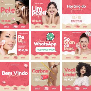 Pack Canva Estética 10 Modelos Editáveis+ Bônus