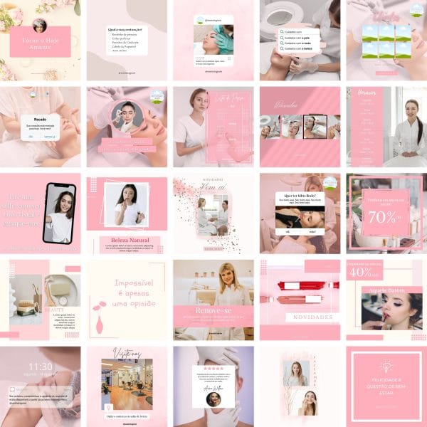 Pack Canva Estética 2.0 25 Modelos Editáveis+ Bônus