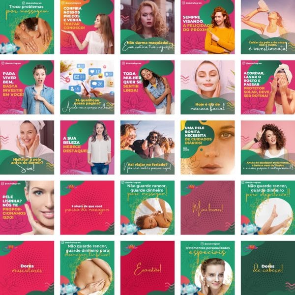 Pack Canva Estética 290 Modelos Editáveis+ Bônus
