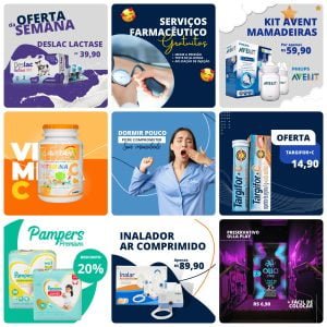 Pack Canva Farmácia 50 Modelos Editáveis+ Bônus