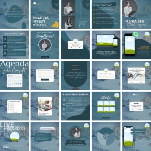 Pack Canva Finanças Investimento 25 Modelos Editáveis+ Bônus