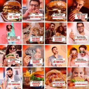 Pack Canva Hamburgueria 200 Modelos Editáveis+ Legendas