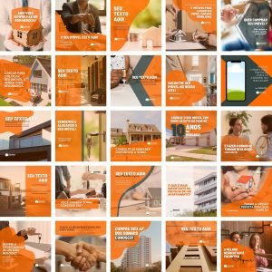 Pack Canva Imobiliária 2.0 25 Modelos Editáveis+ Bônus