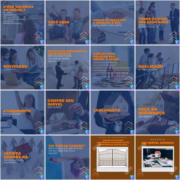Pack Canva Imobiliária 200 Modelos Editáveis+ Legendas