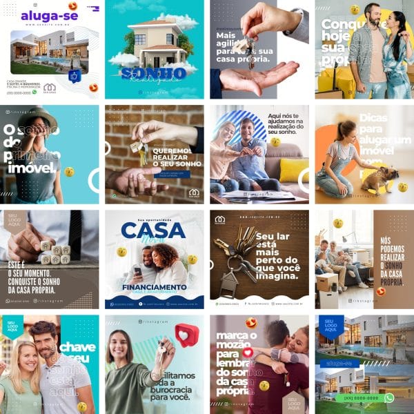 Pack Canva Imobiliária 30 Modelos Editáveis+ Bônus