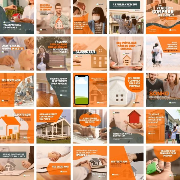 Pack Canva Imobiliária Imoveis 25 Modelos Editáveis+ Bônus