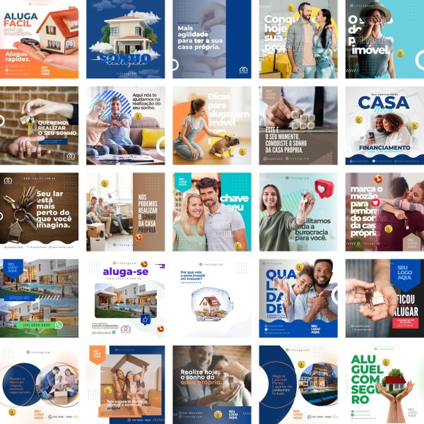 Pack Canva Imobiliaria Imoveis 255 Modelos Editáveis+ Bônus