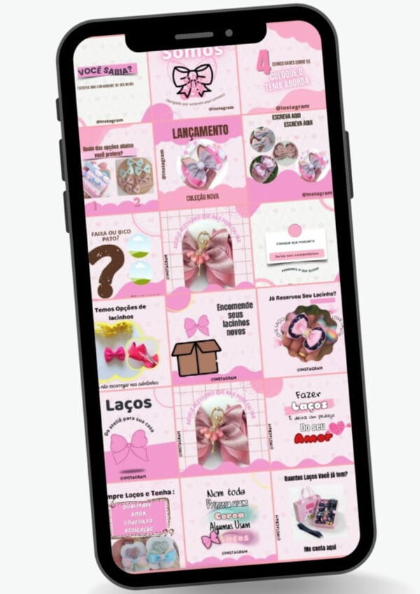 Pack Canva Laços Infantil - Arquivo Digital