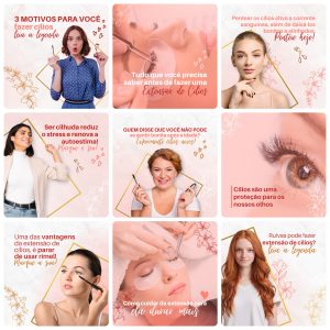 Pack Canva Lash Designer 30 Modelos Editáveis+ Bônus