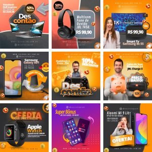 Pack Canva Loja de Eletrônicos 10 Modelos Editáveis+ Bônus