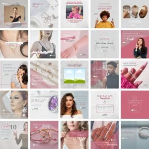 Pack Canva Loja de Jóias 2.0 25 Modelos Editáveis+ Bônus