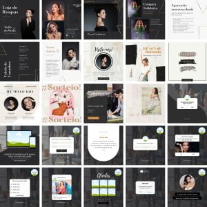 Pack Canva Loja de Roupas 30 Modelos Editáveis+ Bônus