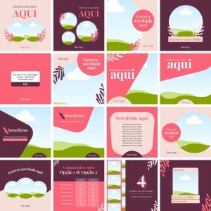 Pack Canva Maternidade Gravidez 20 Modelos Editáveis+ Bônus