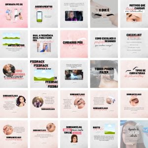 Pack Canva Micropigmentação 2.0 37 Modelos Editáveis+ Bônus