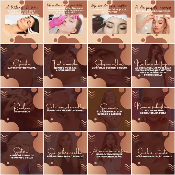 Pack Canva Micropigmentação 200 Modelos Editáveis+ Legendas