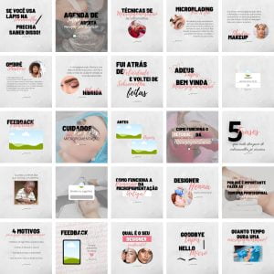 Pack Canva Micropigmentação 25 Modelos Editáveis+ Bônus