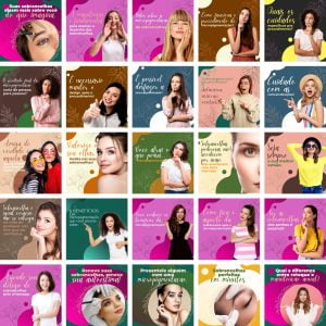 Pack Canva Micropigmentação Beleza 200 Modelos Editáveis+ Bônus