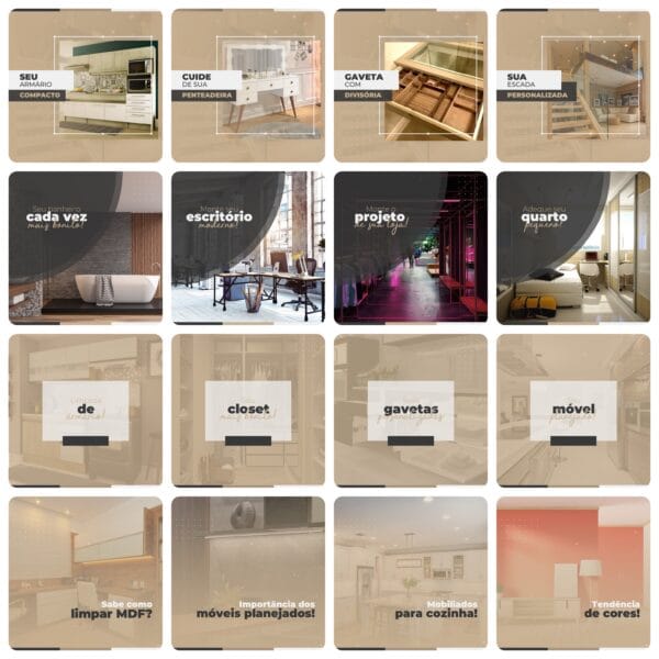 Pack Canva Móveis Planejados 200 Modelos Editáveis+ Legendas