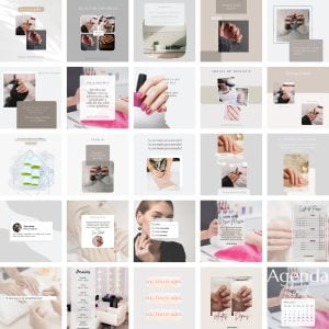 Pack Canva Nail Design 2.0 25 Modelos Editáveis+ Bônus