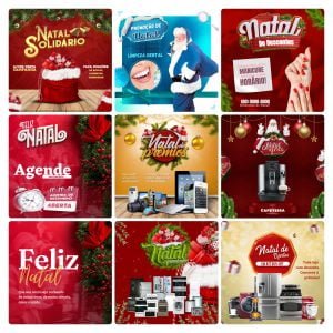 Pack Canva Natal 30 Modelos Editáveis+ Bônus