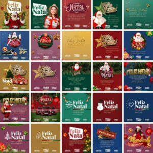 Pack Canva Natal 50 Modelos Editáveis+ Bônus