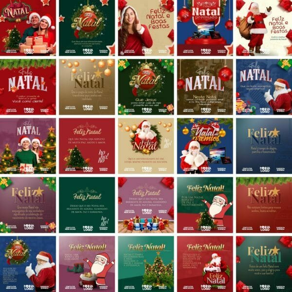 Pack Canva Natal 50 Modelos Editáveis+ Bônus