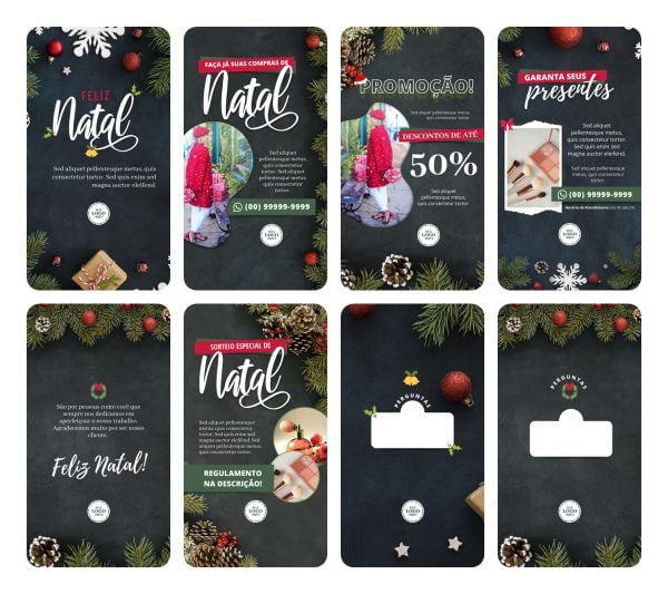 Pack Canva Natal 50 Modelos EditáveisStories