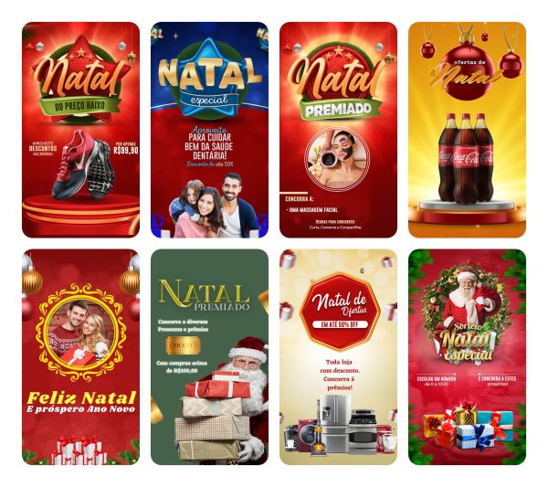Pack Canva Natal 50 Modelos EditáveisStories
