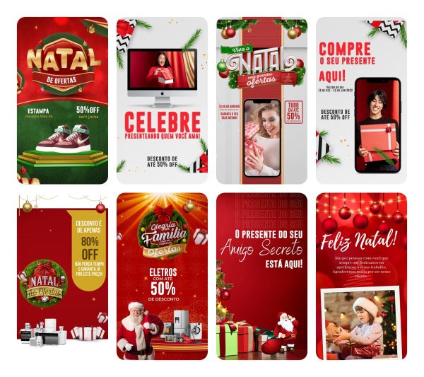 Pack Canva Natal 50 Modelos EditáveisStories