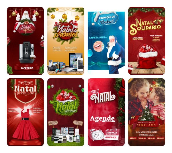 Pack Canva Natal 50 Modelos EditáveisStories