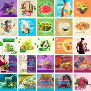 Pack Canva Nutricionista Nutrição 25 Modelos Editáveis+ Bônus