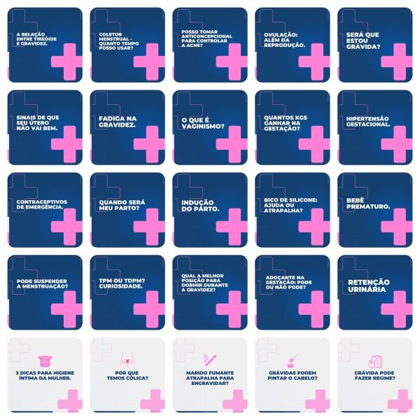 Pack Canva Obstetrícia Ginecologista 200 Modelos Editáveis+ Legendas