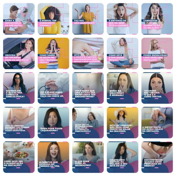 Pack Canva Obstetrícia Ginecologista 200 Modelos Editáveis+ Legendas