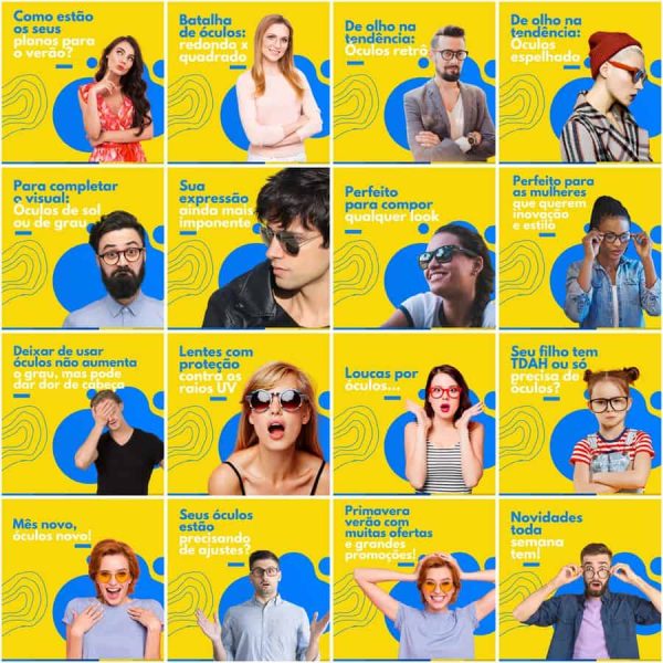 Pack Canva Óticas Oftalmologia 200 Modelos Editáveis+ Legendas