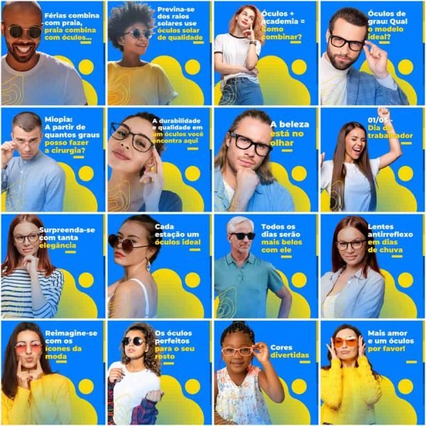 Pack Canva Óticas Oftalmologia 200 Modelos Editáveis+ Legendas